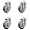 Service Caster 5 Inch Gray Polyurethane Wheel Swivel Bolt Hole Caster Set SCC-BH20S514-PPUB-4 - alternate 1